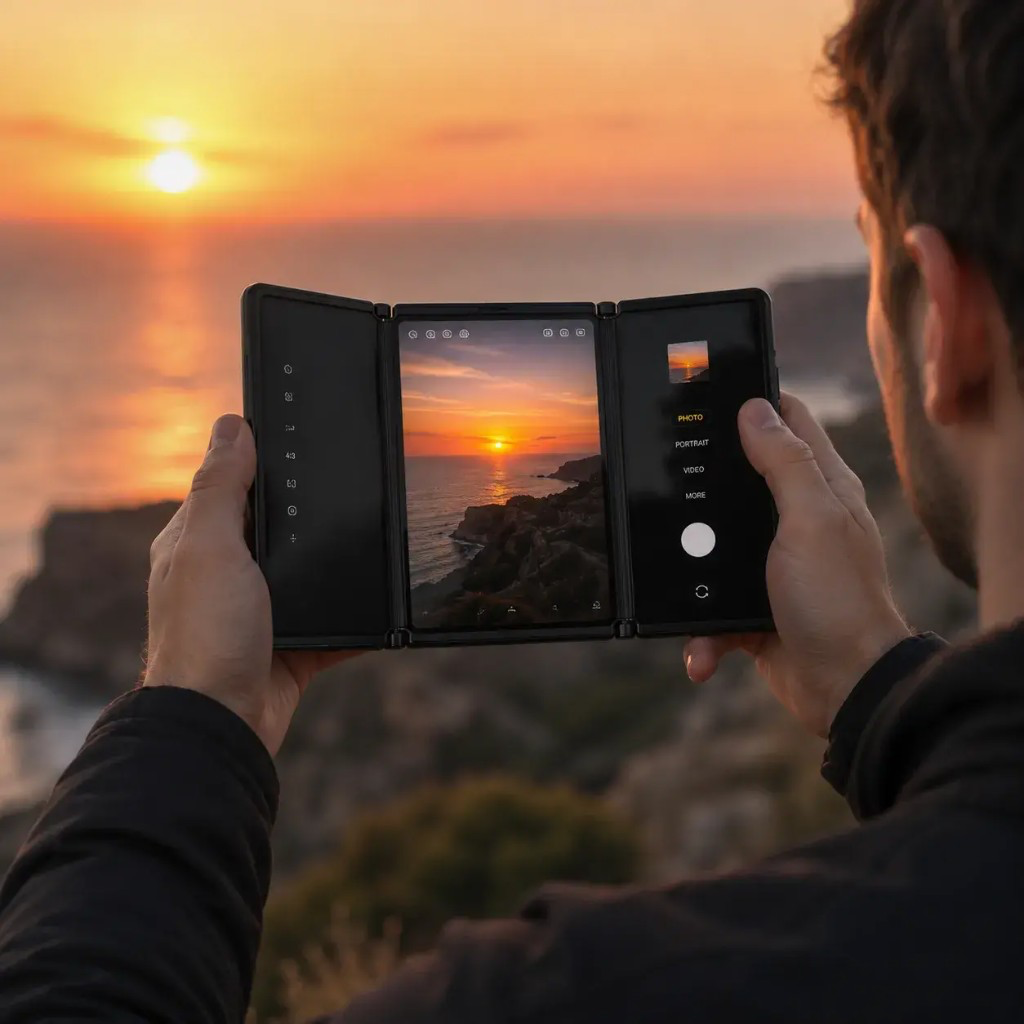 Fold360 — 48 MP kamera 3 képernyőn